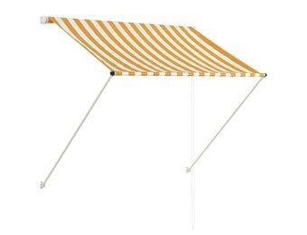 Uittrekbare Luifel 100x150 cm Geel/Wit - 29% Korting!