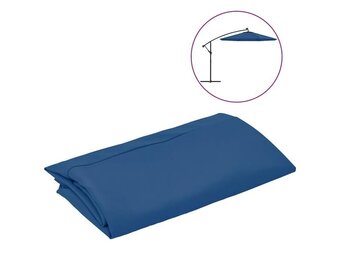 Vervangend parasoldoek 300cm azuurblauw - 33% korting