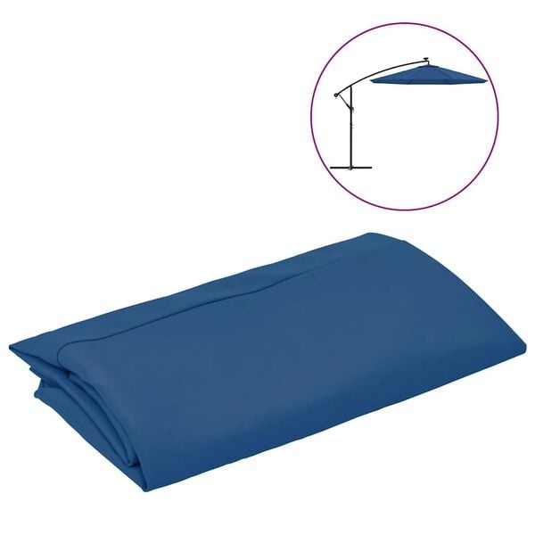 Vervangend parasoldoek 300cm azuurblauw - 33% korting