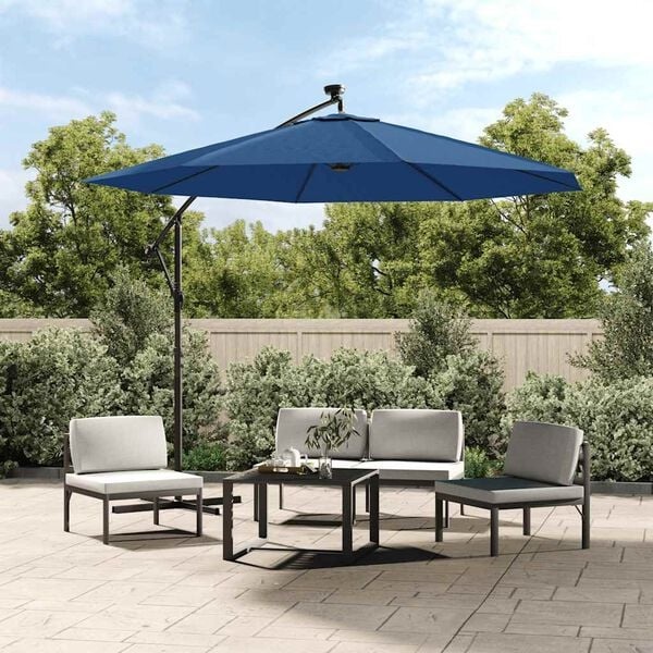 Vervangend parasoldoek 300cm azuurblauw - 33% korting
