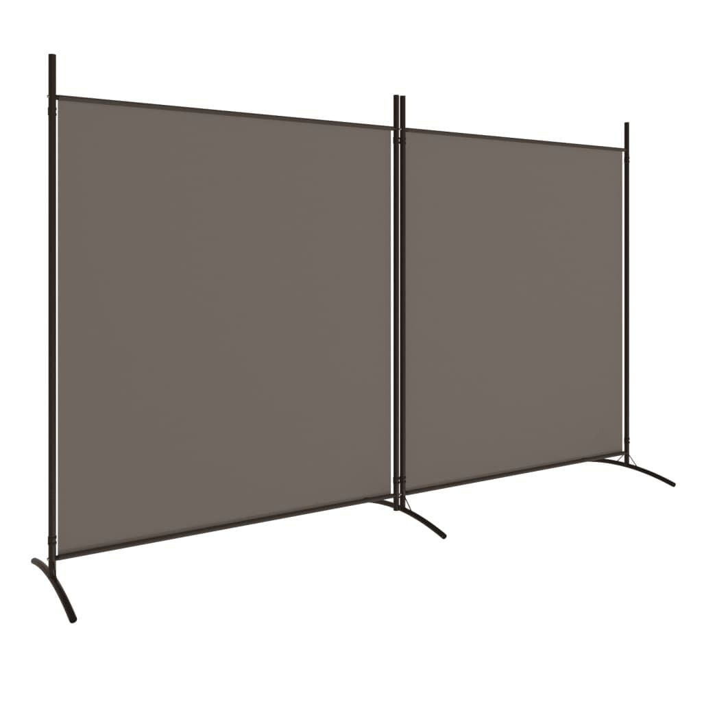 2-Paneels Kamerscherm Antraciet 348x180 cm - 29% Korting!