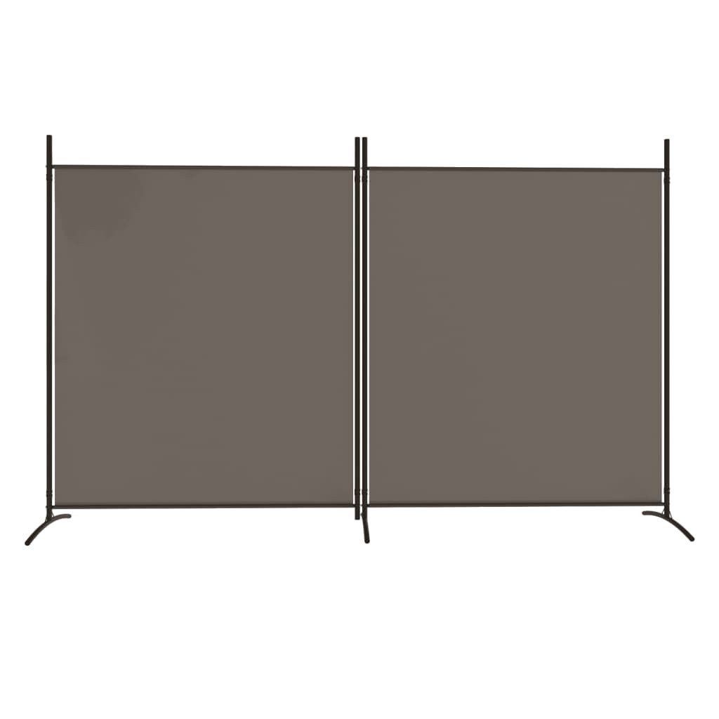 2-Paneels Kamerscherm Antraciet 348x180 cm - 29% Korting!
