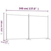 2-Paneels Kamerscherm Antraciet 348x180 cm - 29% Korting!
