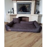 XXL Hondenbed Bruin Kunstleer 120x90cm - Waterdicht & Wasbaar (41% Korting)