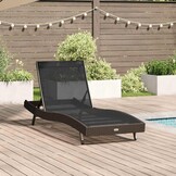 vidaXL Ligstoel 197 x 70 x 82 cm poly rattan