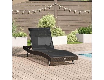 vidaXL Ligstoel 197 x 70 x 82 cm poly rattan