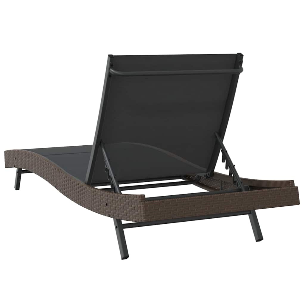 vidaXL Ligstoel 197 x 70 x 82 cm poly rattan