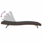 vidaXL Ligstoel 197 x 70 x 82 cm poly rattan