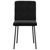 vidaXL Eetkamerstoelen 2 st fluweel zwart