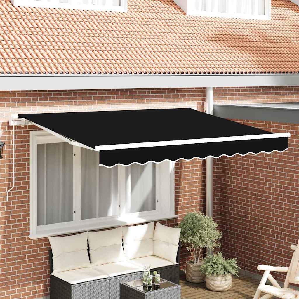 vidaXL Vervangingsdoek Zonnescherm Zwart 280x245cm Polyester - 33% Korting