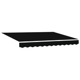 vidaXL Vervangingsdoek Zonnescherm Zwart 280x245cm Polyester - 33% Korting
