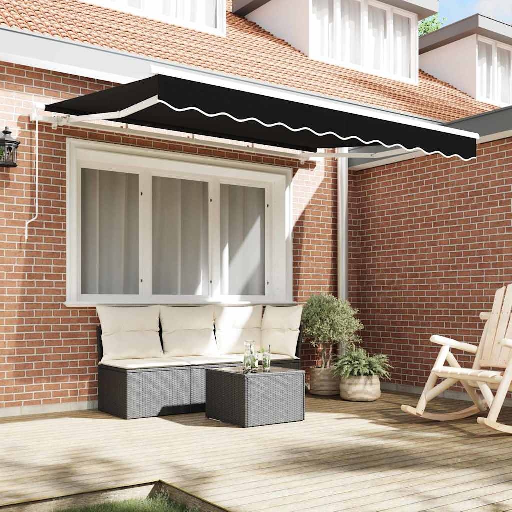 vidaXL Vervangingsdoek Zonnescherm Zwart 280x245cm Polyester - 33% Korting