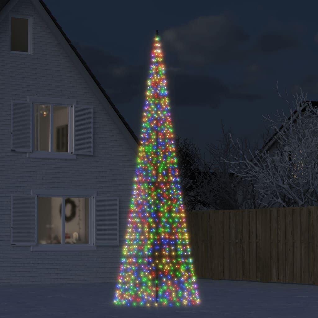 Kleurrijke LED-kerstboom 500cm met 1534 Lampjes - 80% Korting!