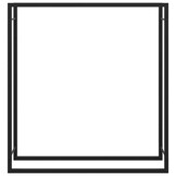 Metszwart Stalen Haardhoutrek 110x28x116 cm - 34% Korting