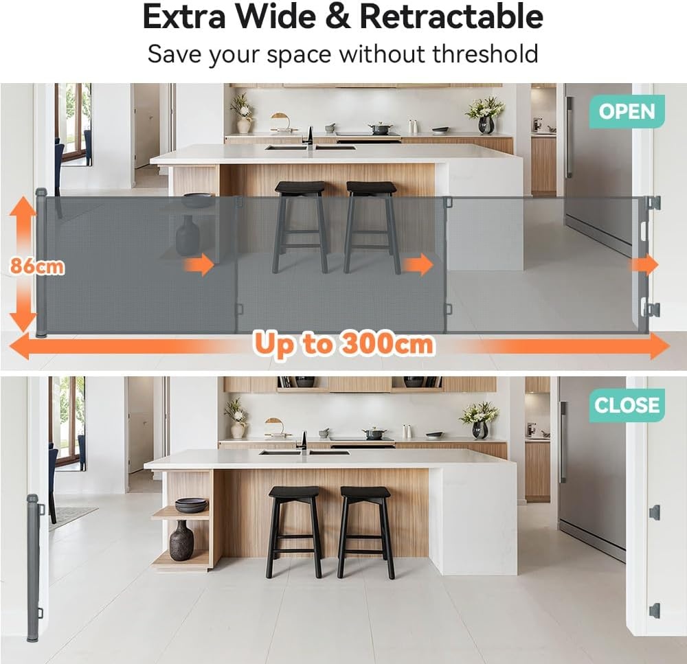 Extra Breed Traphekje 300cm Grijs - 34% Korting!