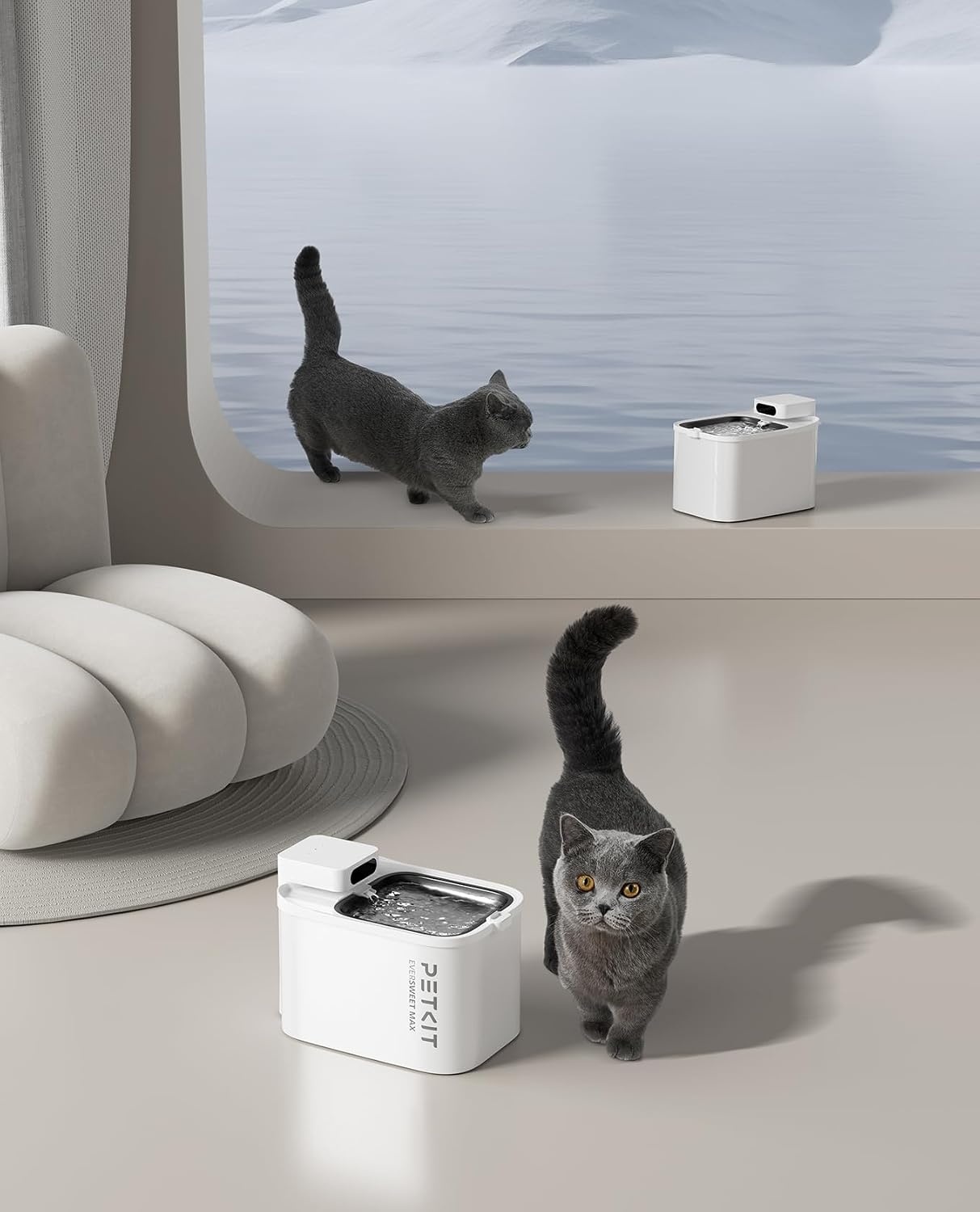 Draadloze Drinkfontein Kat 3L met Batterij & App - 29% Korting