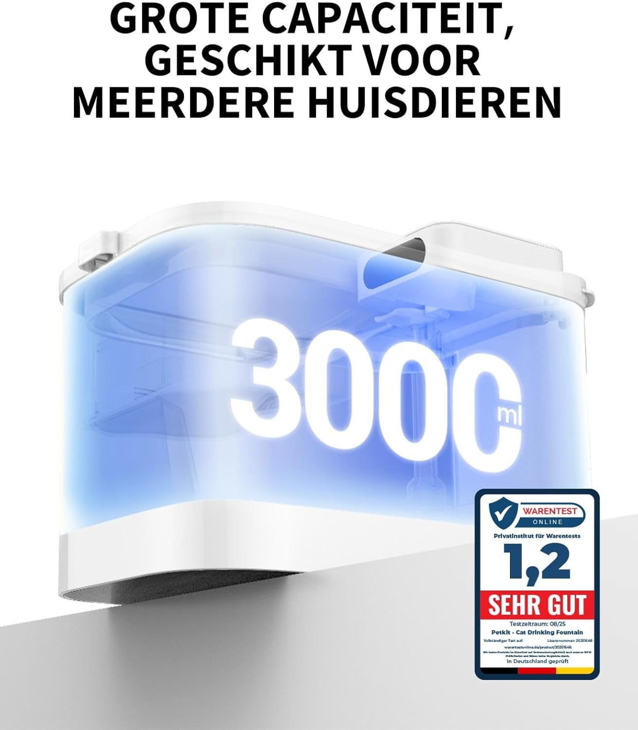 Draadloze Drinkfontein Kat 3L met Batterij & App - 29% Korting