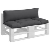 vidaXL Palletkussens 2 stuks Stof Antraciet - 34% Korting