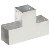 VidaXL Paalverbindingen 4 st T-vorm 101x101 mm Gegalvaniseerd Metaal - 34% Korting
