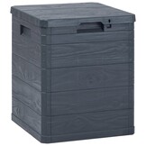 Opbergbox 90L Antraciet - Weerbestendig & Trendy Houtstructuur - 33% Korting