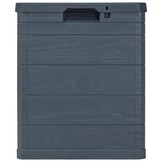 Opbergbox 90L Antraciet - Weerbestendig & Trendy Houtstructuur - 33% Korting