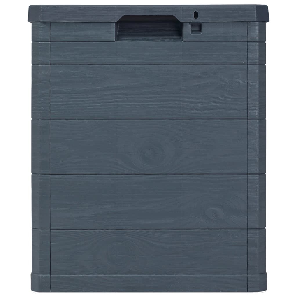 Opbergbox 90L Antraciet - Weerbestendig & Trendy Houtstructuur - 33% Korting