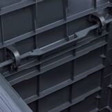 Opbergbox 90L Antraciet - Weerbestendig & Trendy Houtstructuur - 33% Korting