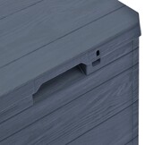 Opbergbox 90L Antraciet - Weerbestendig & Trendy Houtstructuur - 33% Korting