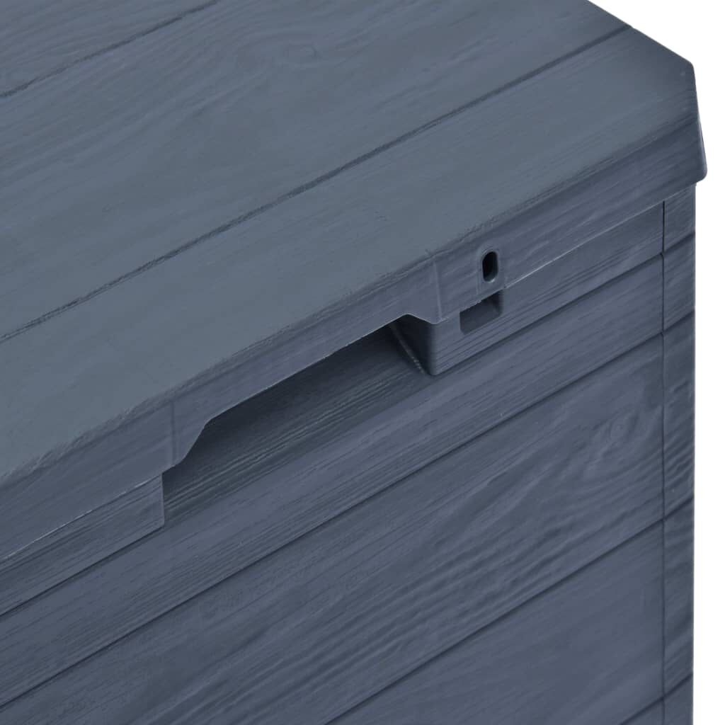 Opbergbox 90L Antraciet - Weerbestendig & Trendy Houtstructuur - 33% Korting