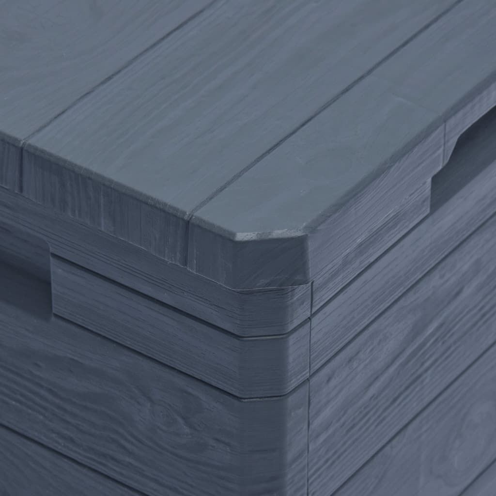 Opbergbox 90L Antraciet - Weerbestendig & Trendy Houtstructuur - 33% Korting