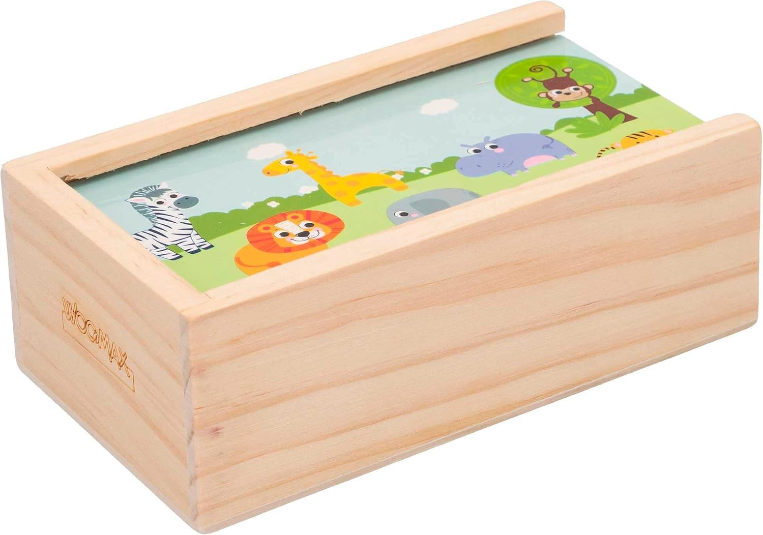 Houten Domino Spel Jungle Dieren 30 Stuks | Educatief 18m+ | 61% Korting