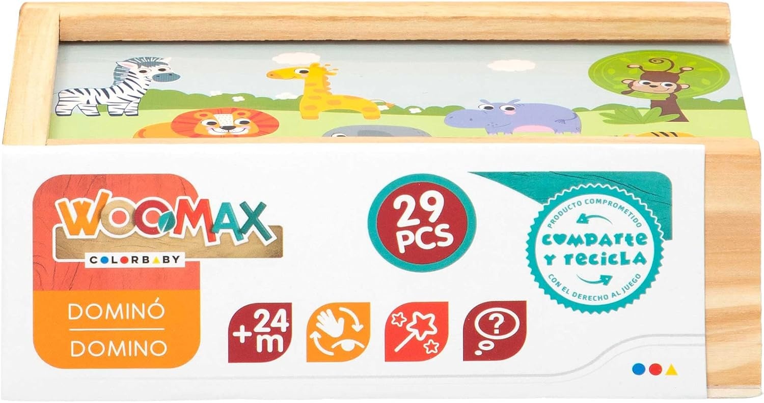 Houten Domino Spel Jungle Dieren 30 Stuks | Educatief 18m+ | 61% Korting