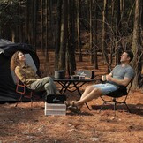 Opvouwbare Campingstoel Zwart: Lichtgewicht & Sterk (150 kg)