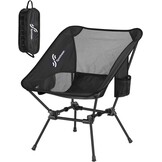 Opvouwbare Campingstoel Zwart: Lichtgewicht & Sterk (150 kg)