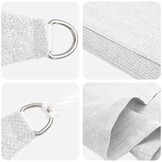 vidaXL Zonnedoek Driehoekig Wit HDPE 2x2m - 32% Korting