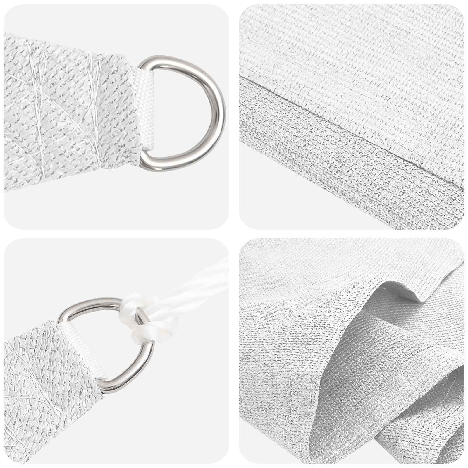 vidaXL Zonnedoek Driehoekig Wit HDPE 2x2m - 32% Korting