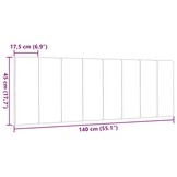 Hoofdbordkussen Hanko 140cm Stof Donkergrijs - 34% Korting