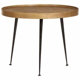 Salontafel Set 3 stuks Goud & Zwart Bewerkt Hout - 59% Korting