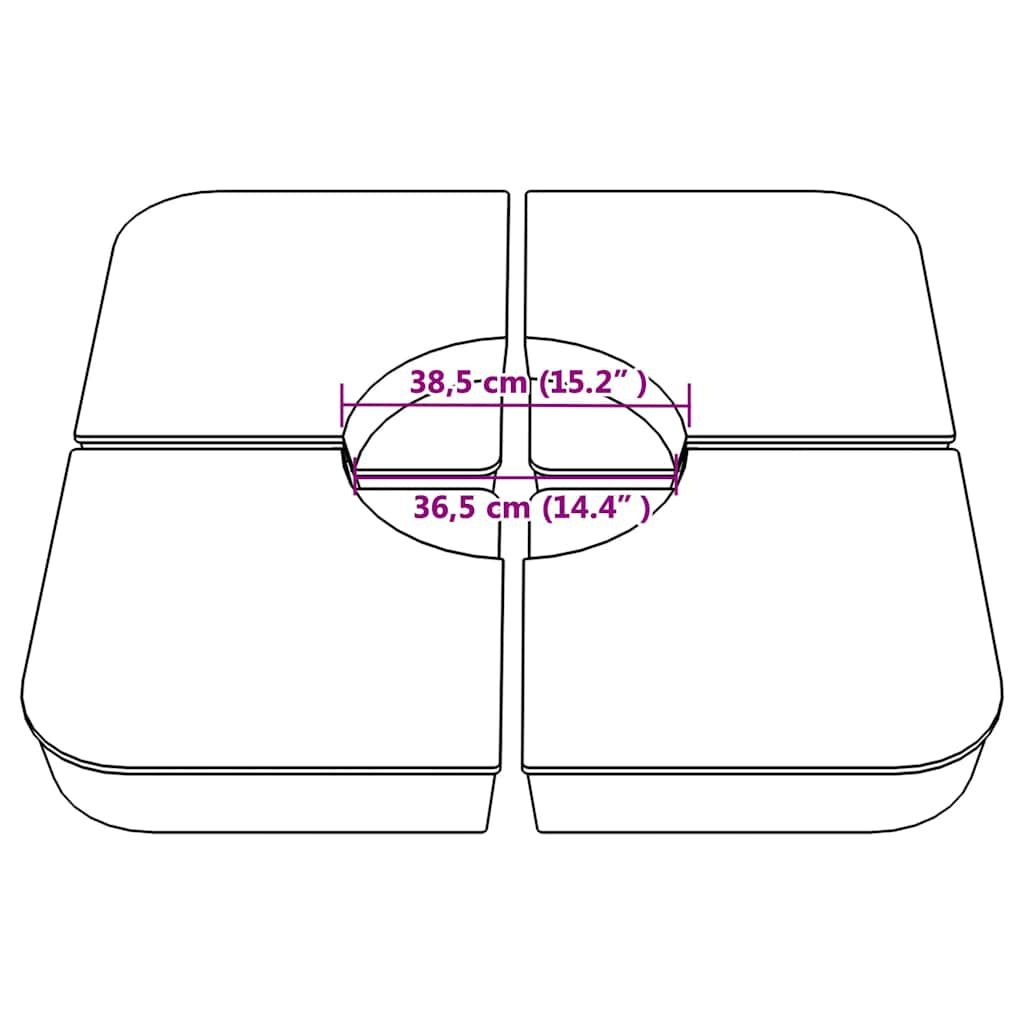 Set Parasolvoeten voor Kruisstandaard - 100 kg - 29% Korting