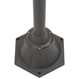 vidaXL Paalverlichting tuin E27 220 cm aluminium brons 2-delig