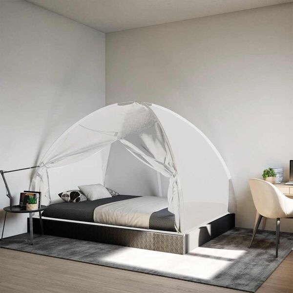 vidaXL Klamboe met deuren Mongolia 220 gaas 200x150x140 cm wit