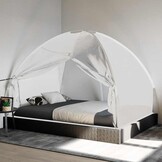 vidaXL Klamboe met deuren Mongolia 220 gaas 200x150x140 cm wit