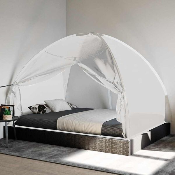 vidaXL Klamboe met deuren Mongolia 220 gaas 200x150x140 cm wit