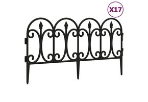 VidaXL Gazonranden Zwart 17 Stuks - 10m Polypropeen - 34% Korting
