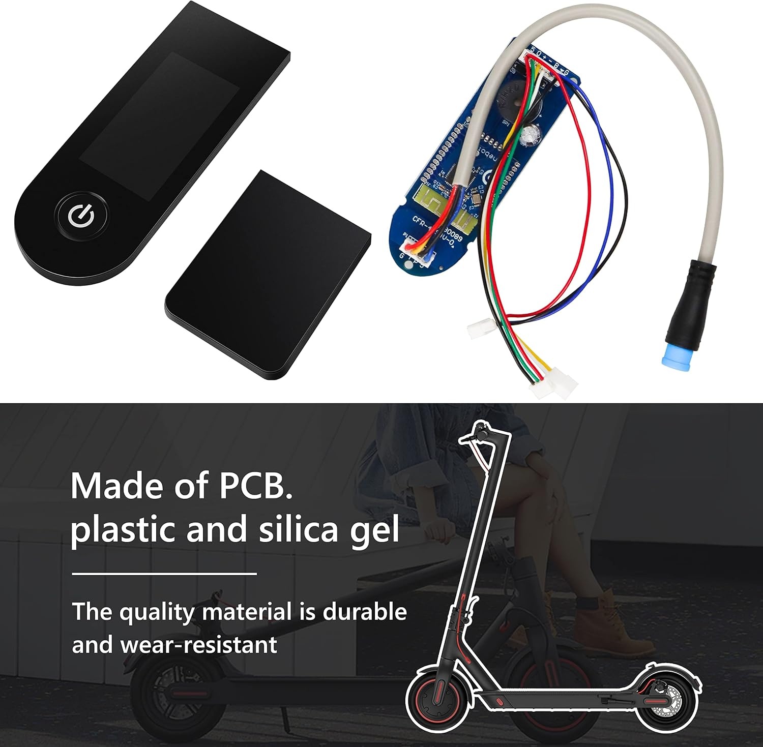 Dashboard voor Xiaomi M365 Pro Pro2 elektrische scooter | Universeel | met printplaat, afdekking en 3 verbindingskabels | Bluetooth V2.0