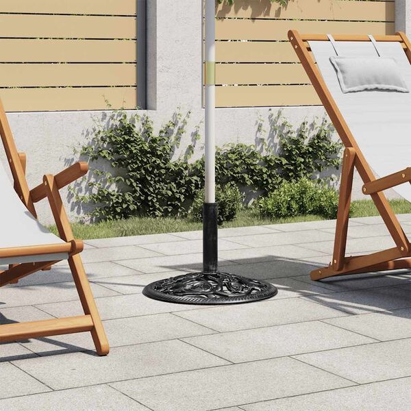 vidaXL Parasolvoet 48x48x33 cm gietijzer zwart