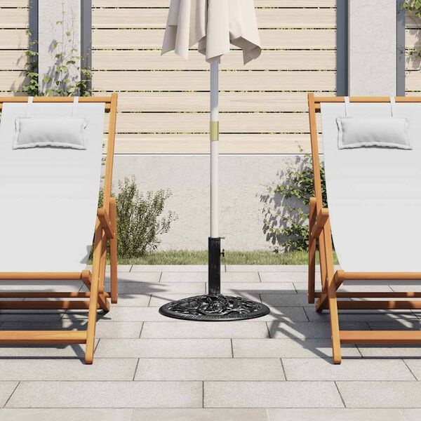 vidaXL Parasolvoet 48x48x33 cm gietijzer zwart