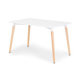 Rechthoekige tafel - koffie tafel - scandinavische stijl - wit
