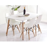 Rechthoekige tafel - koffie tafel - scandinavische stijl - wit