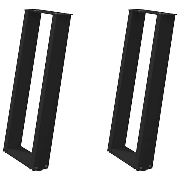 vidaXL Console tafelpoten 2 st U-vormig 38x(72-73) cm staal zwart